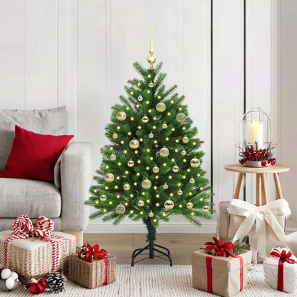 Albero di Natale con 150 LED con supporto Verde 120 cm PE