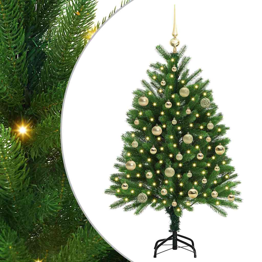 Albero di Natale con 150 LED con supporto Verde 120 cm PE