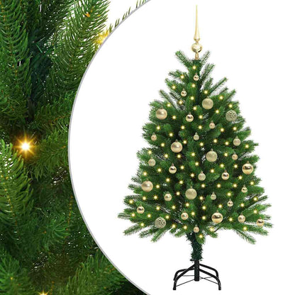 Albero di Natale con 150 LED con supporto Verde 120 cm PE