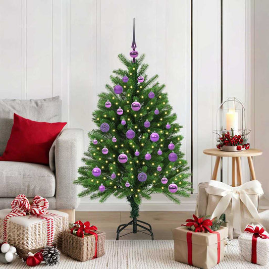 Albero di Natale con 150 LED con supporto Verde 120 cm PE