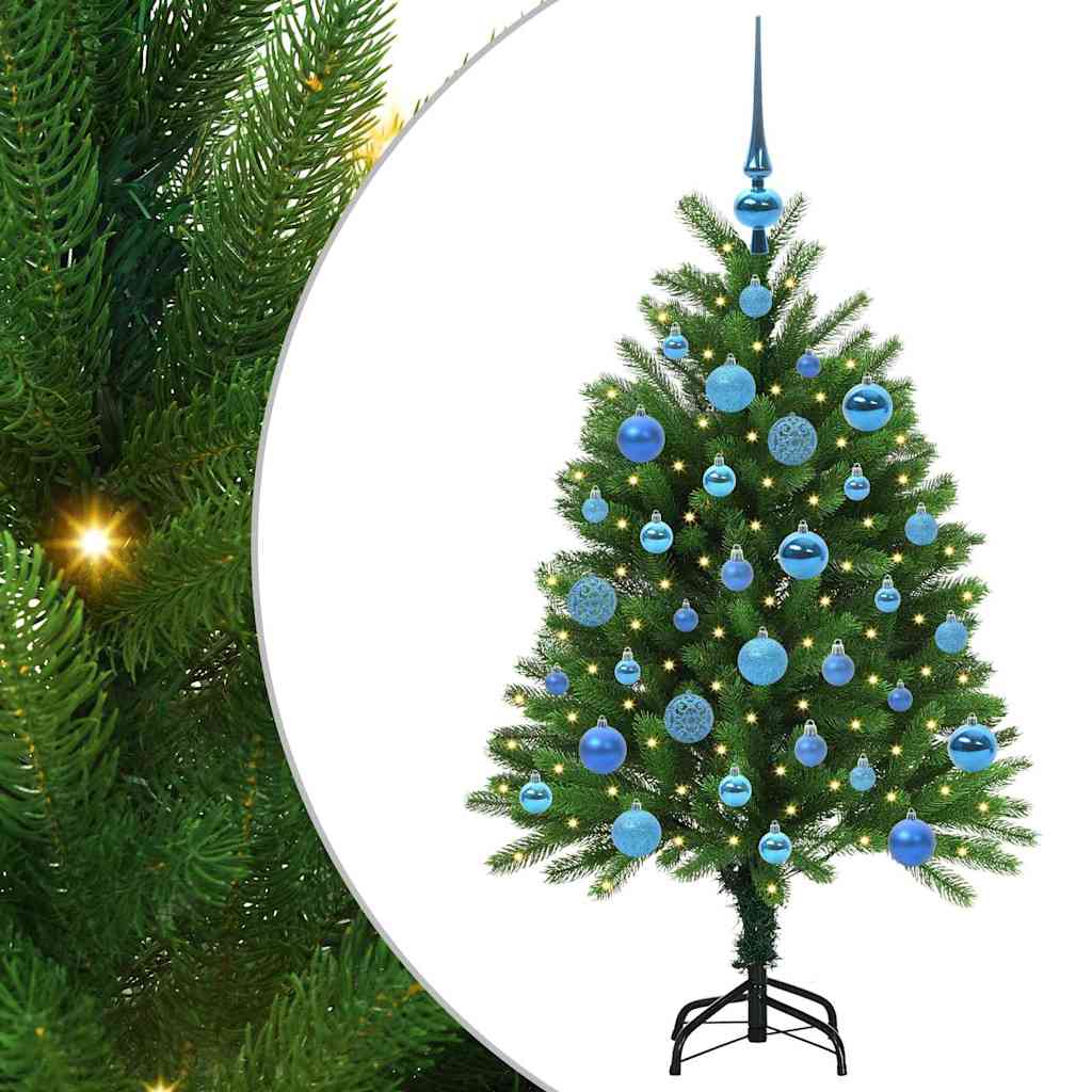 Albero di Natale con 150 LED con supporto Verde 120 cm PE