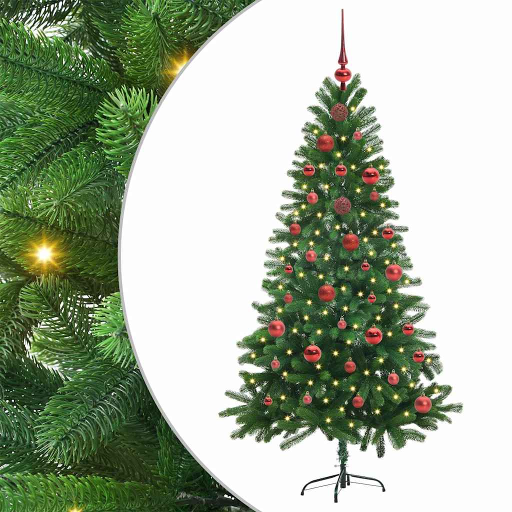 Albero di Natale con 150 LED con supporto Verde 150 cm PE