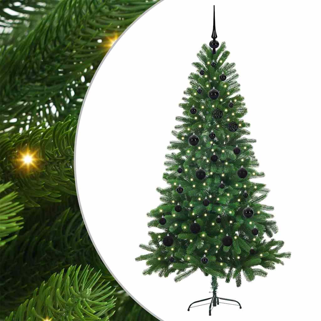 Albero di Natale con 150 LED con supporto Verde 150 cm PE