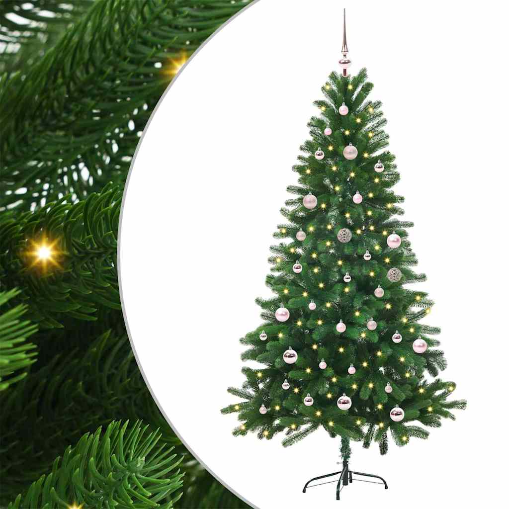 Albero di Natale con 150 LED con supporto Verde 150 cm PE
