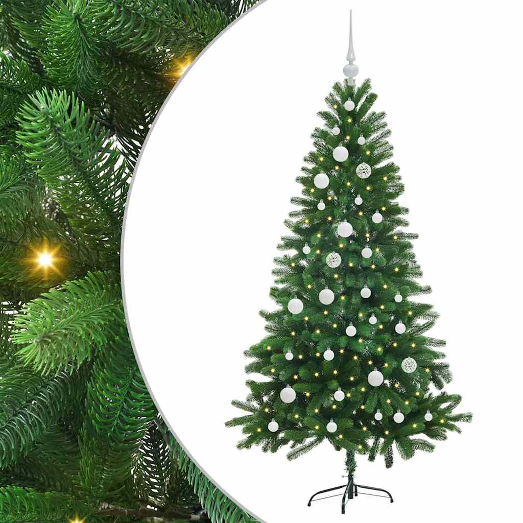 Albero di Natale con 150 LED con supporto Verde 150 cm PE