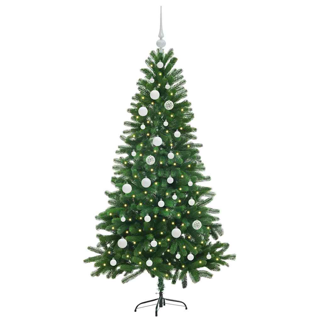 Albero di Natale con 150 LED con supporto Verde 150 cm PE