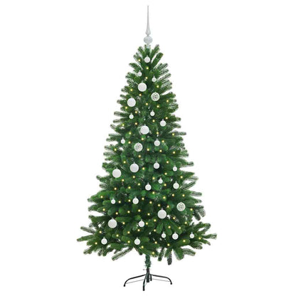 Albero di Natale con 150 LED con supporto Verde 150 cm PE