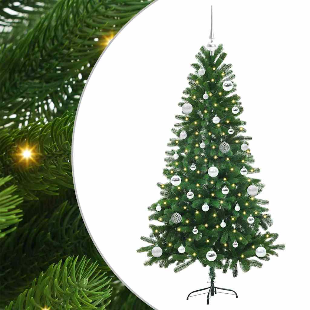 Albero di Natale con 150 LED con supporto Verde 150 cm PE