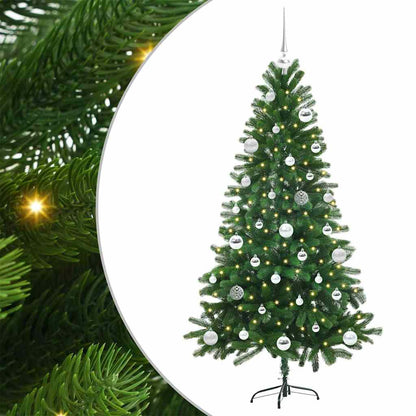 Albero di Natale con 150 LED con supporto Verde 150 cm PE