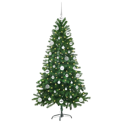 Albero di Natale con 150 LED con supporto Verde 150 cm PE