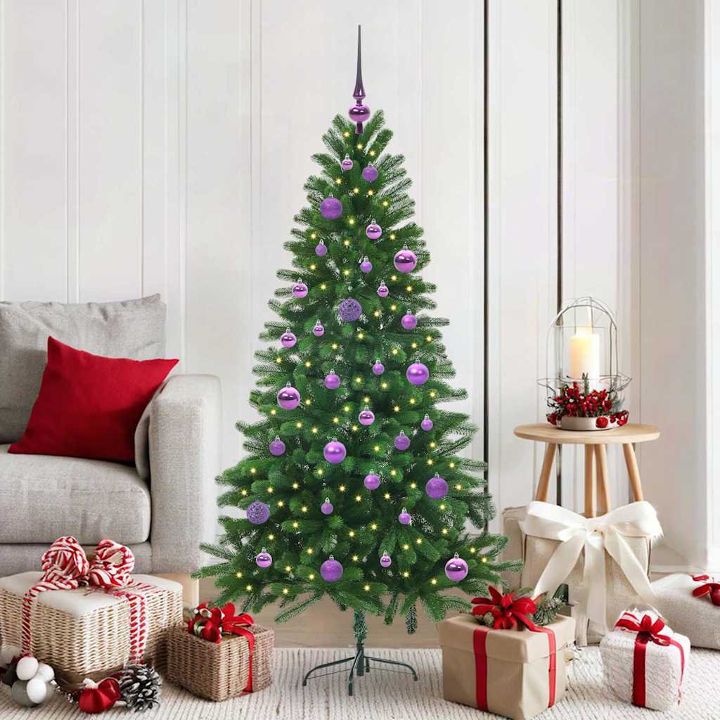 Albero di Natale con 150 LED con supporto Verde 150 cm PE