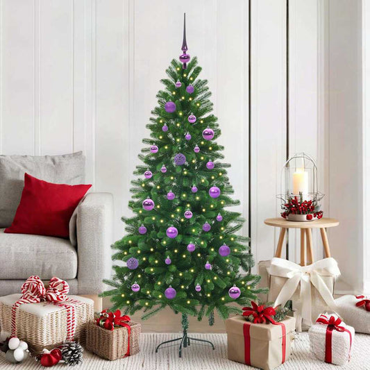 Albero di Natale con 150 LED con supporto Verde 150 cm PE