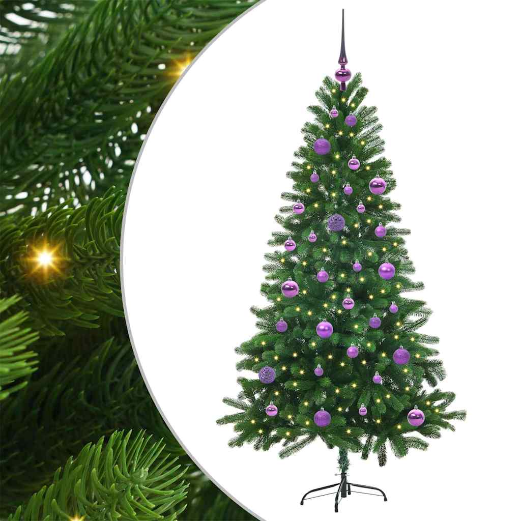 Albero di Natale con 150 LED con supporto Verde 150 cm PE