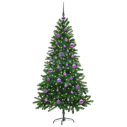 Albero di Natale con 150 LED con supporto Verde 150 cm PE