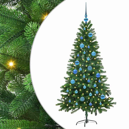Albero di Natale con 150 LED con supporto Verde 150 cm PE