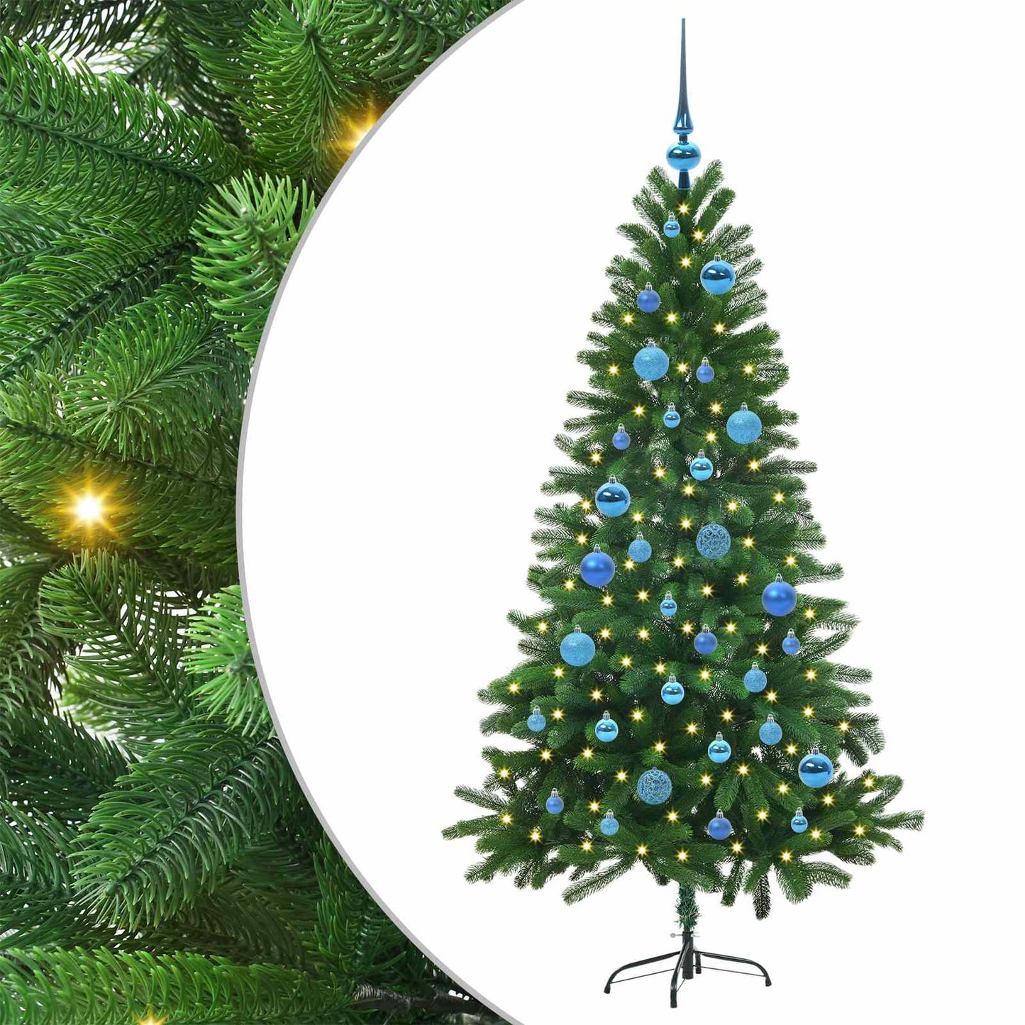 Albero di Natale con 150 LED con supporto Verde 150 cm PE | homemem39