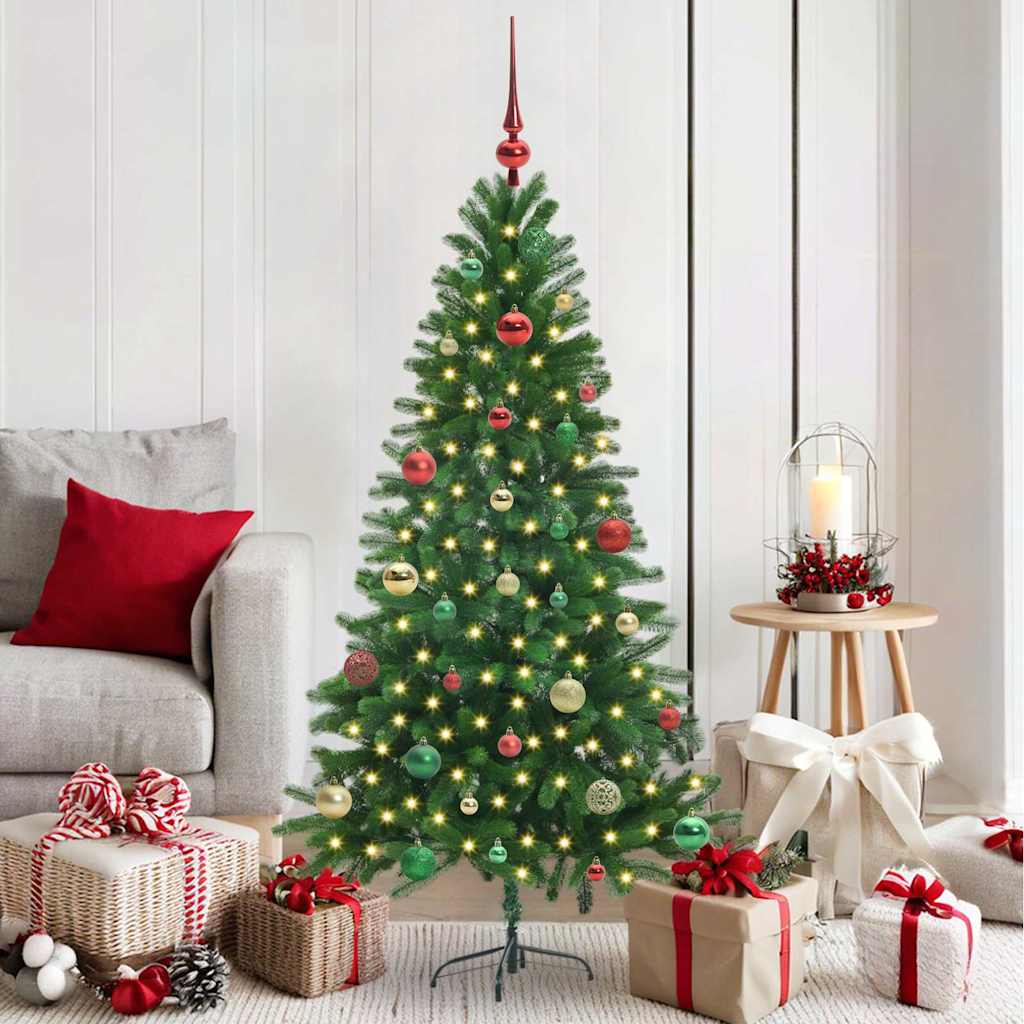Albero di Natale con 150 LED con supporto Verde 150 cm PE