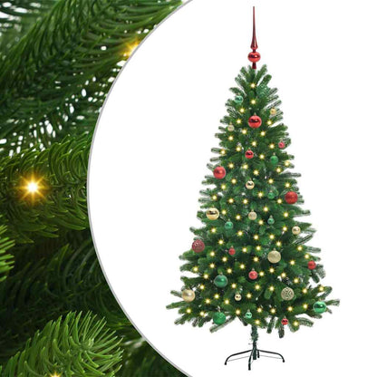 Albero di Natale con 150 LED con supporto Verde 150 cm PE