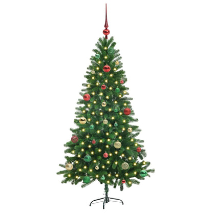 Albero di Natale con 150 LED con supporto Verde 150 cm PE