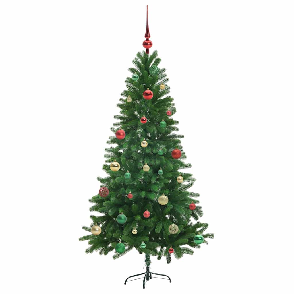 Albero di Natale con 150 LED con supporto Verde 150 cm PE