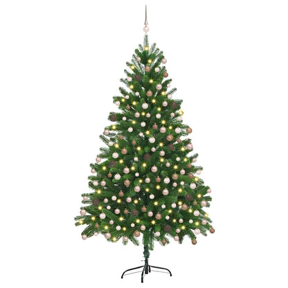 Albero di Natale con 300 LED con supporto Verde 180 cm PE