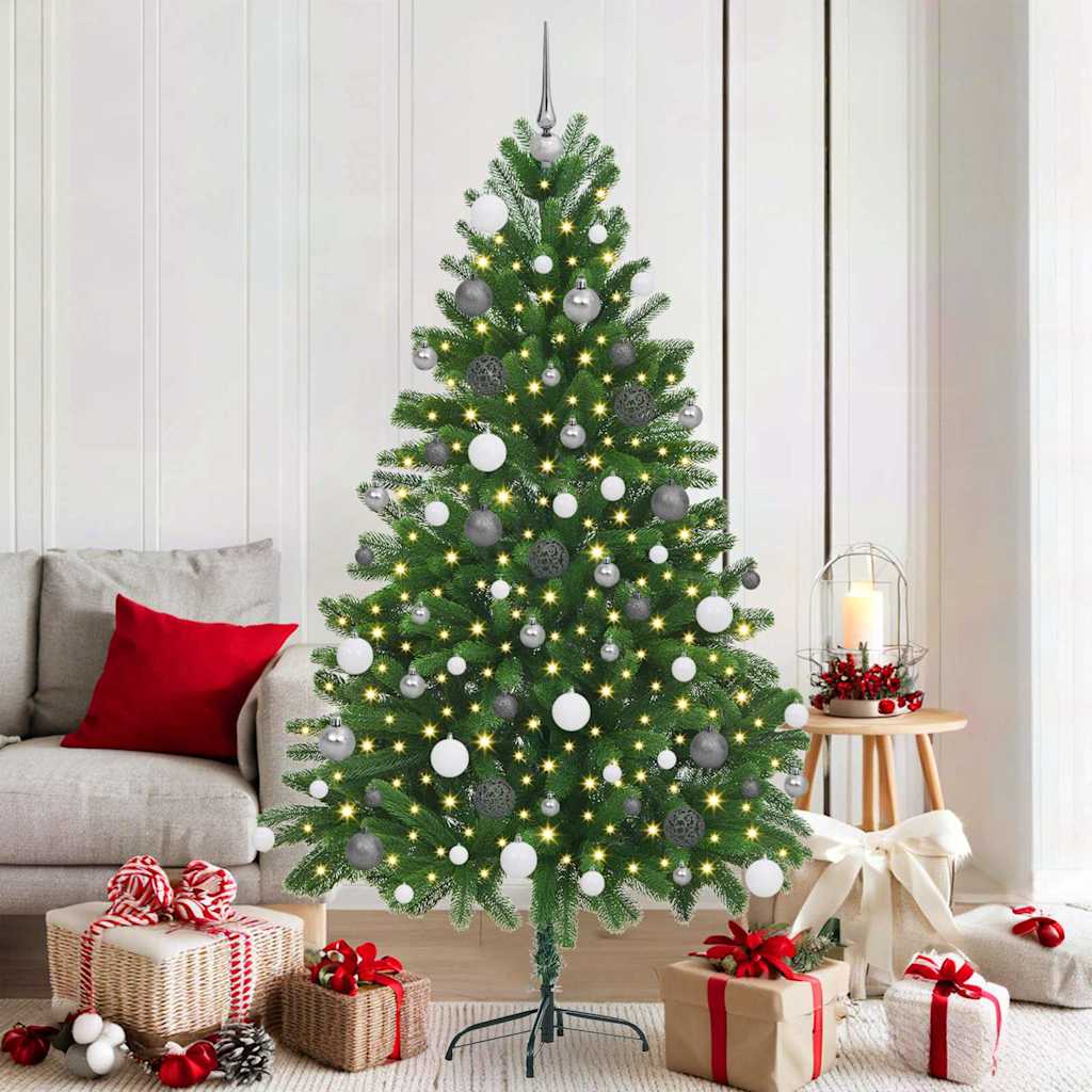 Albero di Natale con 300 LED con supporto Verde 180 cm PE