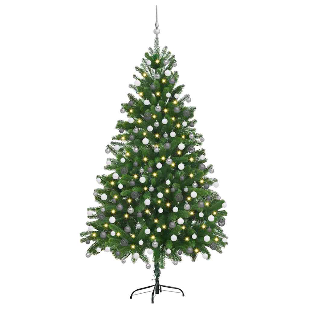 Albero di Natale con 300 LED con supporto Verde 180 cm PE