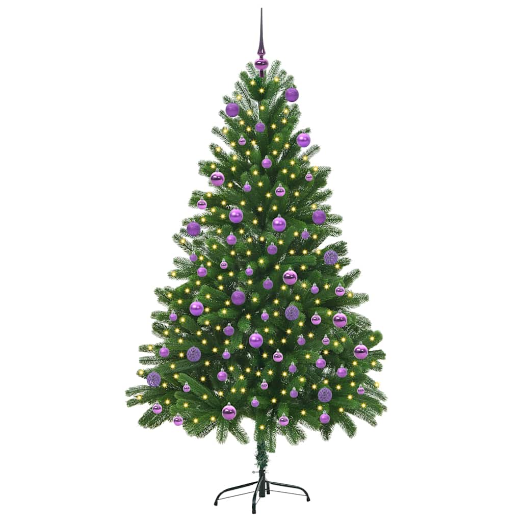 Albero di Natale con 300 LED con supporto Verde 180 cm PE
