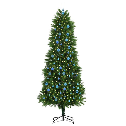 Albero di Natale con 300 LED con supporto Verde 240 cm PE | homemem39