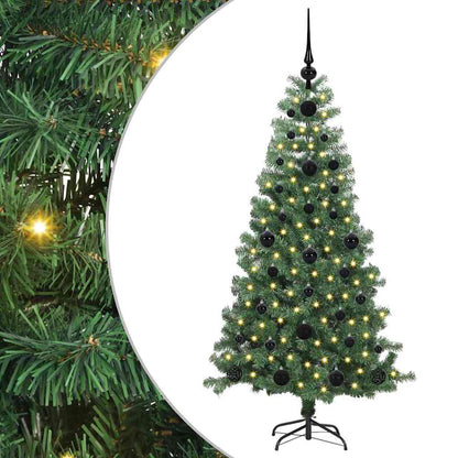 Albero di Natale con 150 LED con supporto Verde 120 cm PVC