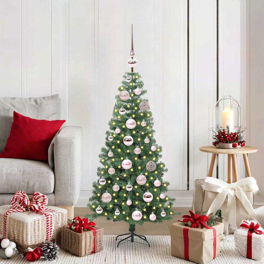 Albero di Natale con 150 LED con supporto Verde 120 cm PVC