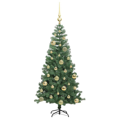 Albero di Natale con 150 LED con supporto Verde 120 cm PVC
