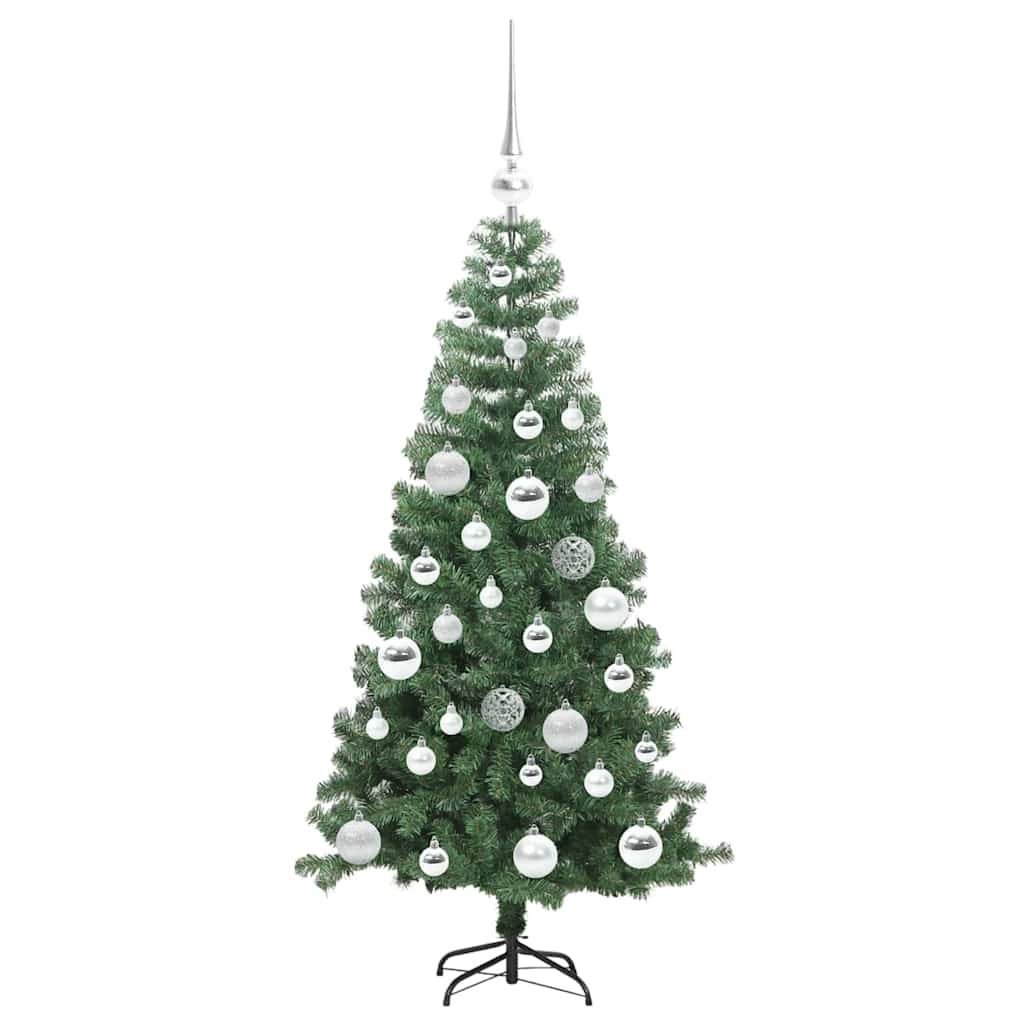 Albero di Natale con 150 LED con supporto Verde 120 cm PVC