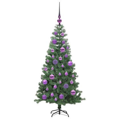 Albero di Natale con 150 LED con supporto Verde 120 cm PVC