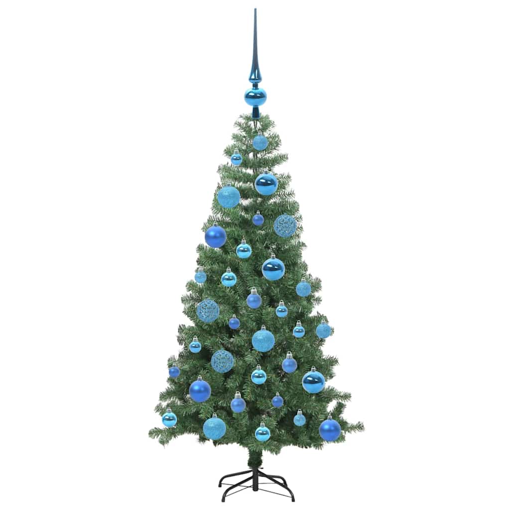 Albero di Natale con 150 LED con supporto Verde 120 cm PVC