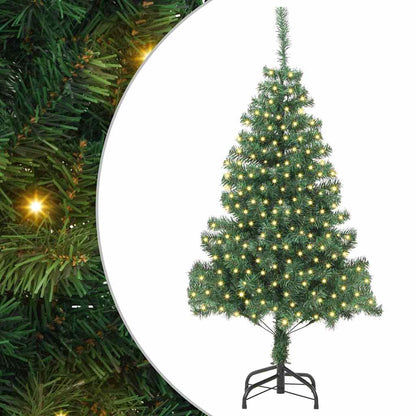 Albero di Natale con 300 LED con supporto Verde 180 cm PVC
