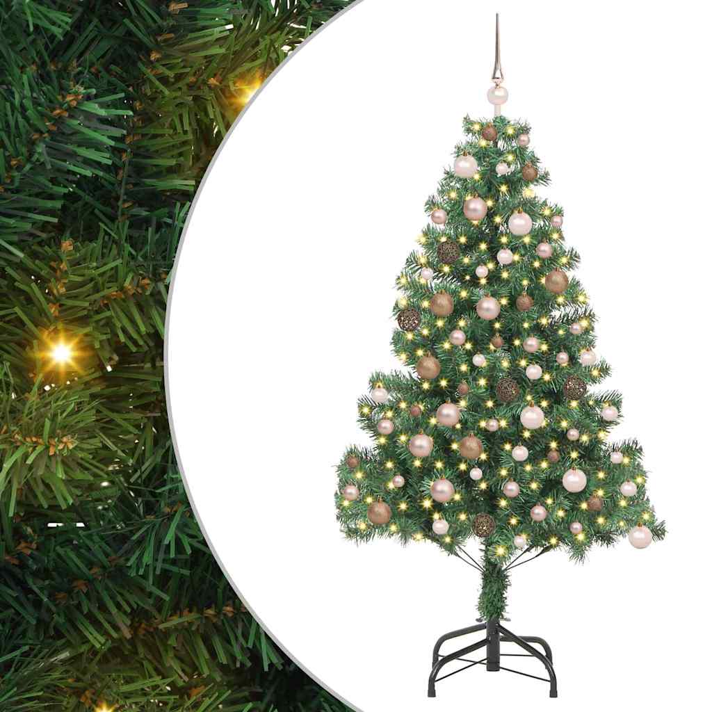 Albero di Natale con 300 LED con supporto Verde 180 cm PVC