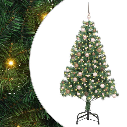 Albero di Natale con 300 LED con supporto Verde 180 cm PVC