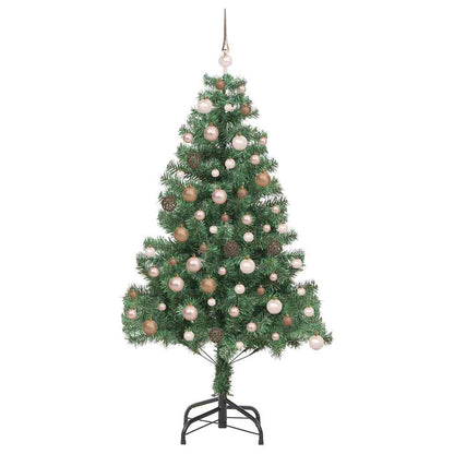 Albero di Natale con 300 LED con supporto Verde 180 cm PVC