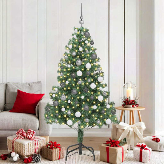 Albero di Natale con 300 LED con supporto Verde 180 cm PVC
