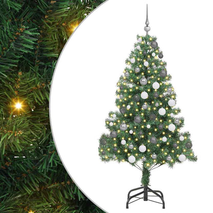 Albero di Natale con 300 LED con supporto Verde 180 cm PVC