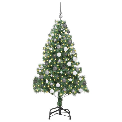 Albero di Natale con 300 LED con supporto Verde 180 cm PVC