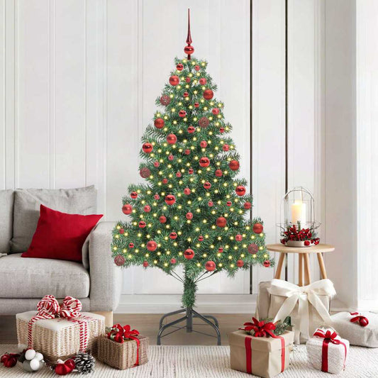 Albero di Natale con 300 LED con supporto Verde 180 cm PVC