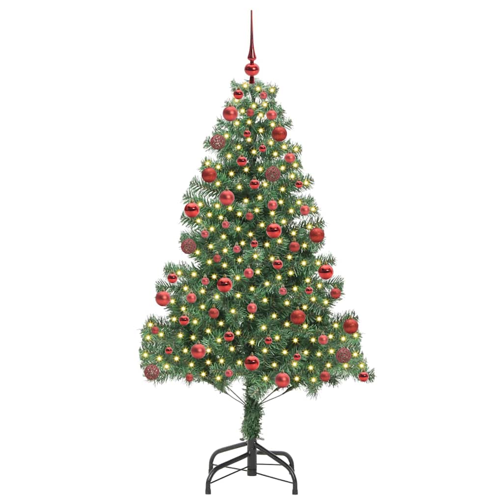 Albero di Natale con 300 LED con supporto Verde 180 cm PVC
