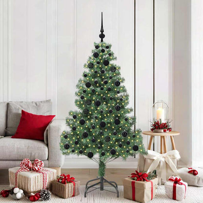 Albero di Natale con 300 LED con supporto Verde 180 cm PVC