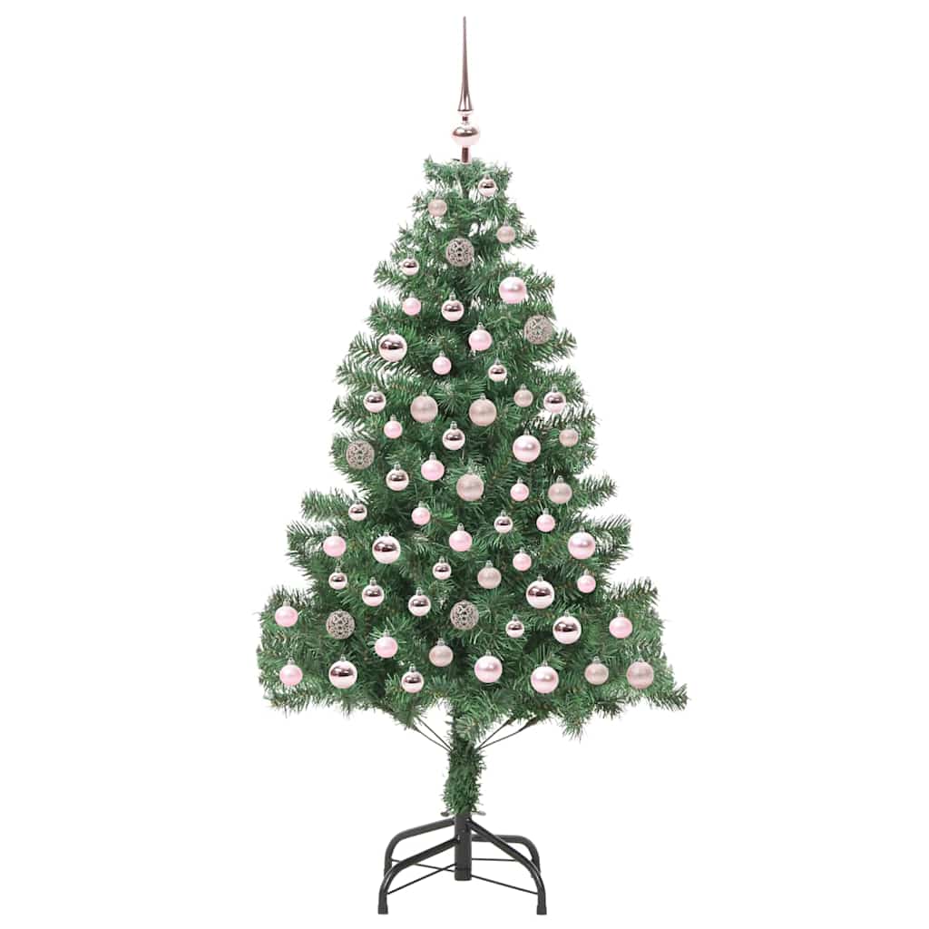 Albero di Natale con 300 LED con supporto Verde 180 cm PVC