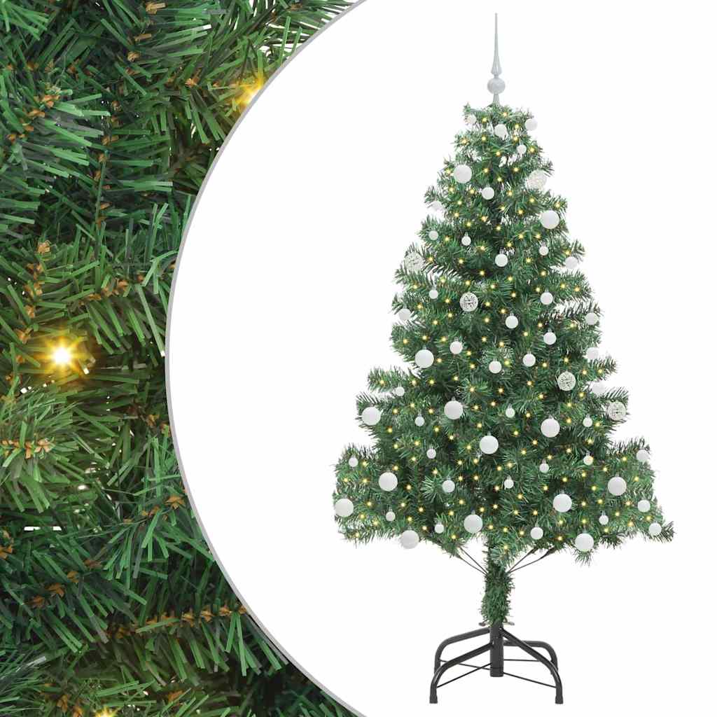 Albero di Natale con 300 LED con supporto Verde 180 cm PVC