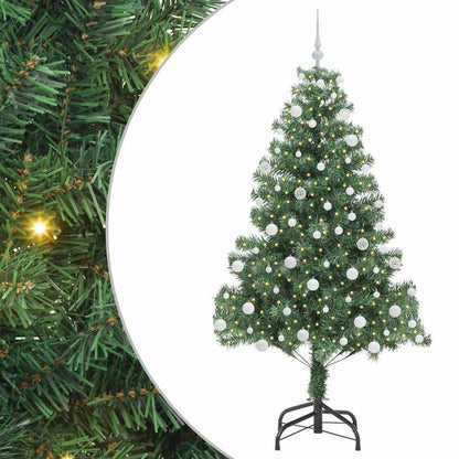 Albero di Natale con 300 LED con supporto Verde 180 cm PVC