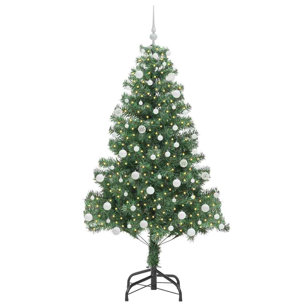 Albero di Natale con 300 LED con supporto Verde 180 cm PVC