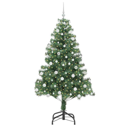 Albero di Natale con 300 LED con supporto Verde 180 cm PVC